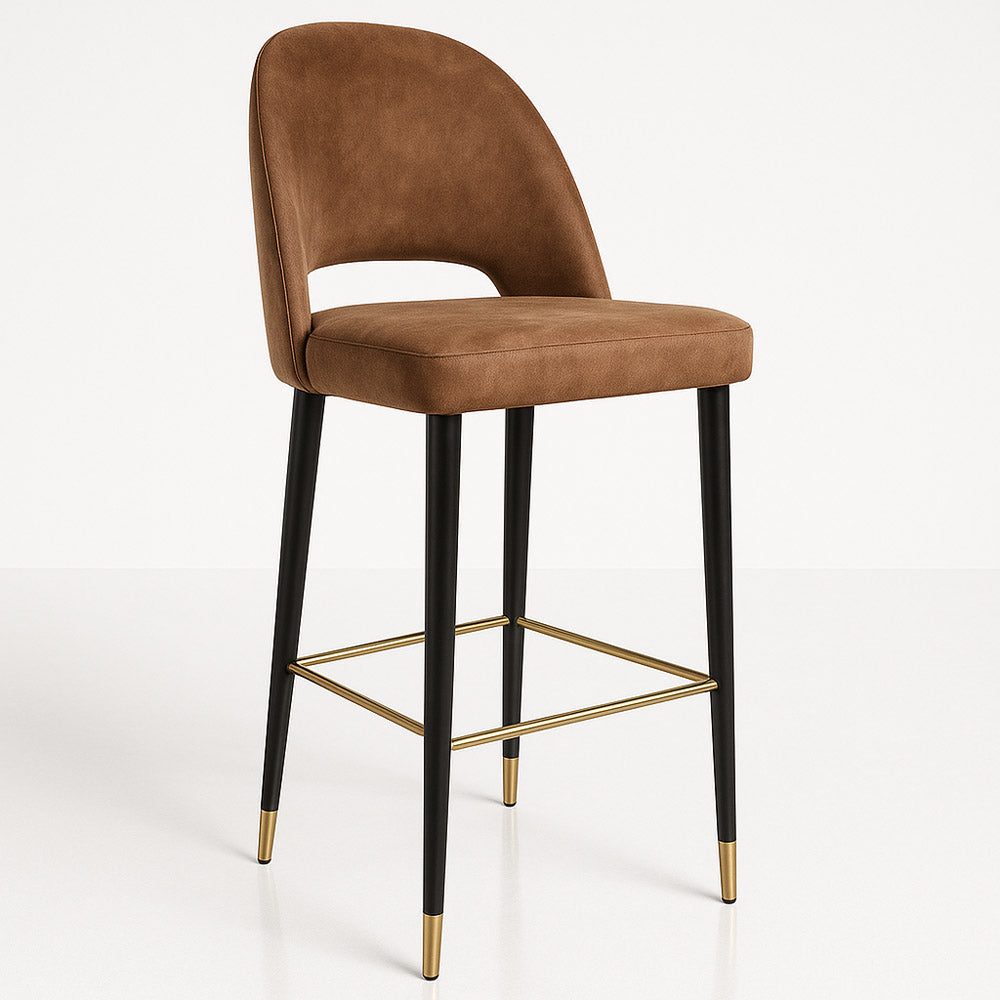 Durafurn Semifreddo Stool with Black Metal 750h Legs