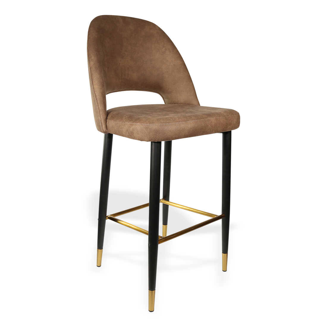 Durafurn Semifreddo Stool with Black Metal 750h Legs