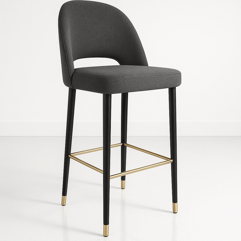 Durafurn Semifreddo Stool with Black Metal 750h Legs