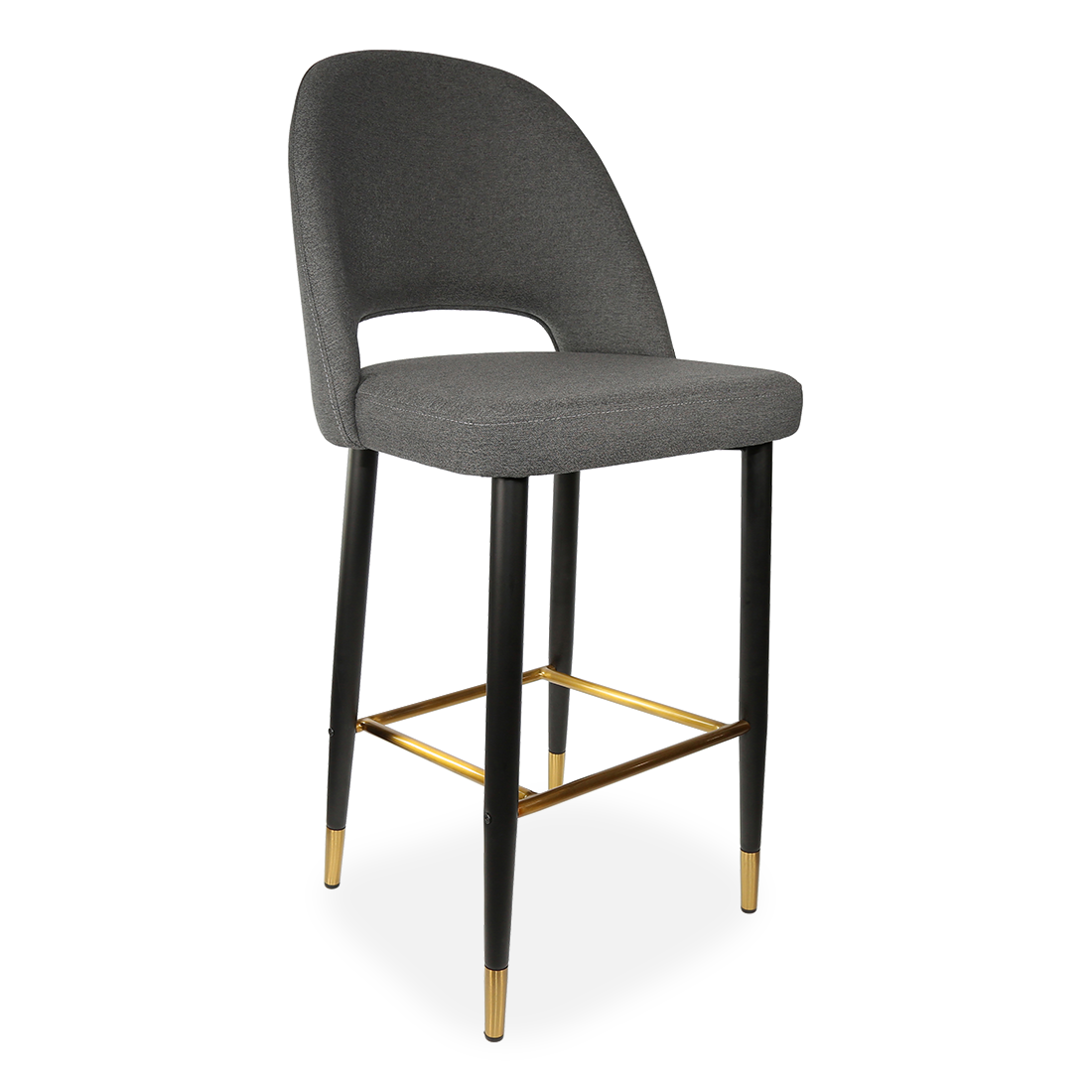Durafurn Semifreddo Stool with Black Metal 750h Legs