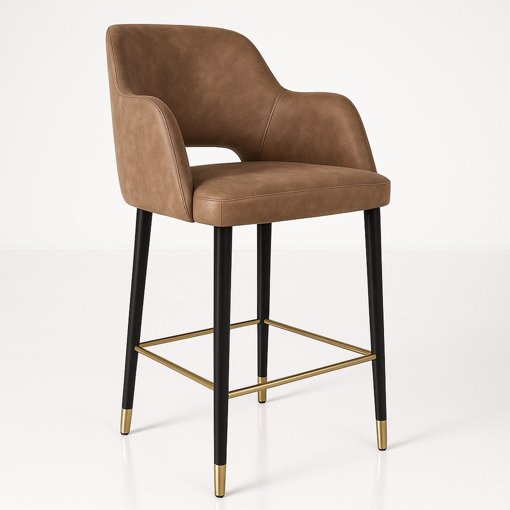 Durafurn Sorbet Stool with Black Metal 750h Legs