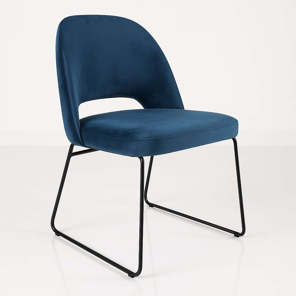 Durafurn Semifreddo Chair with Black Sled Base
