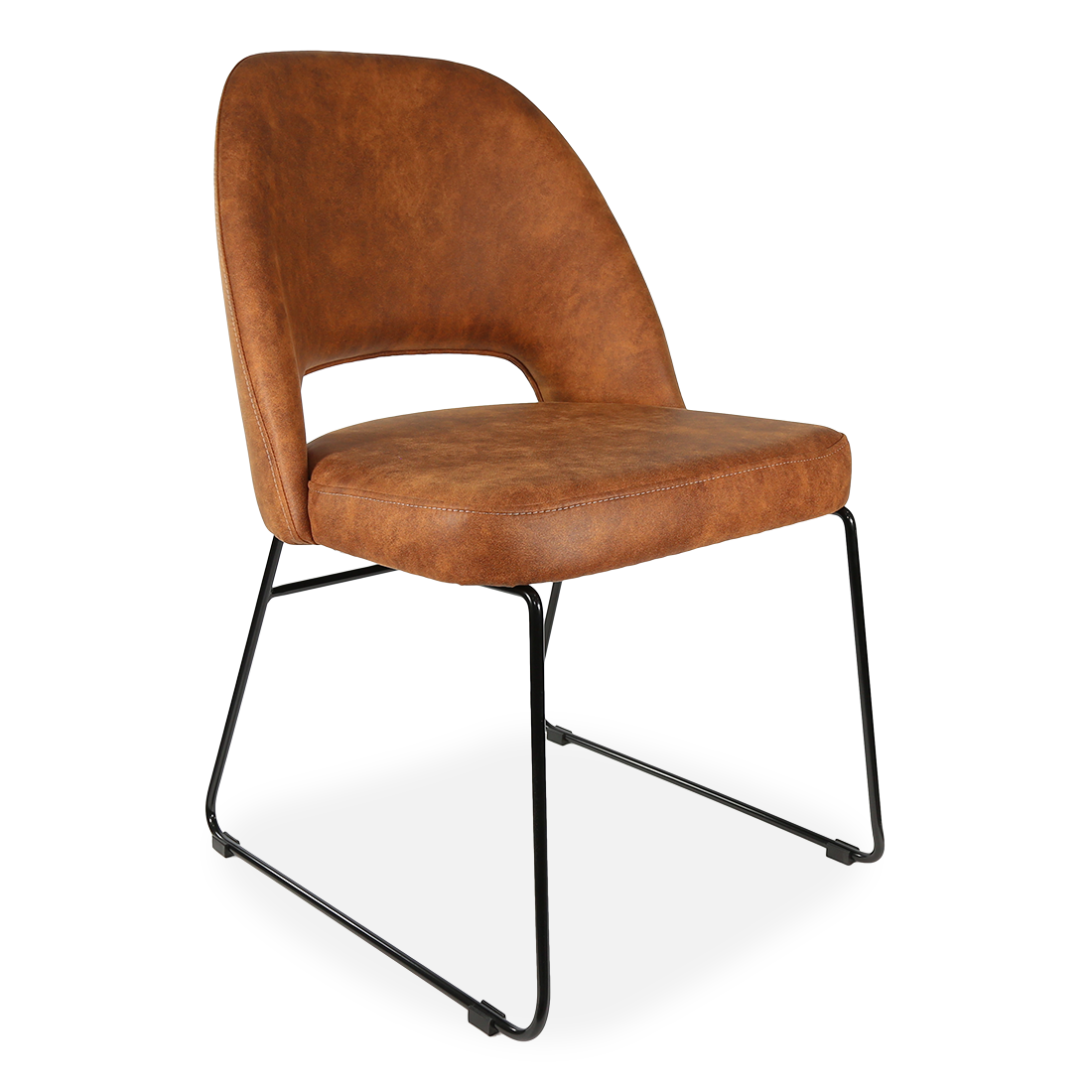 Durafurn Semifreddo Chair with Black Sled Base