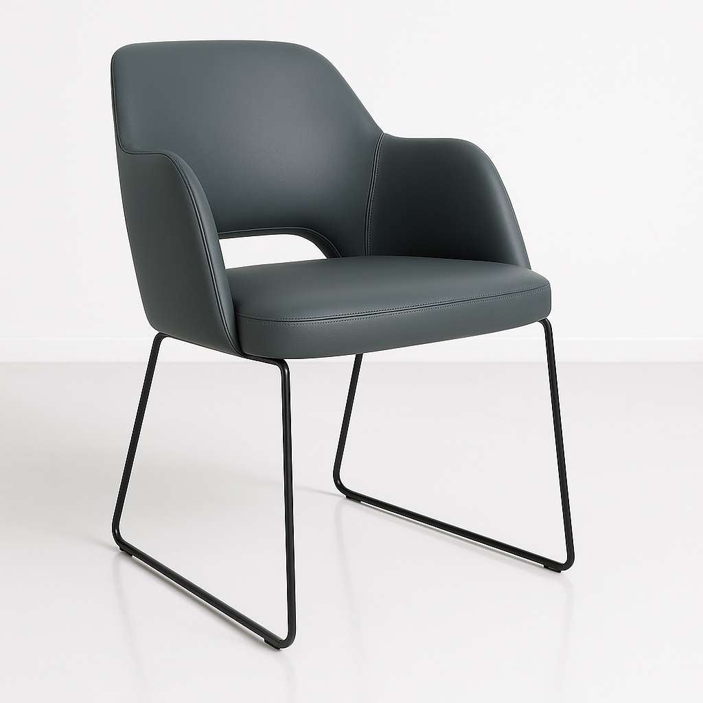 Durafurn Sorbet Chair with Black Sled Base