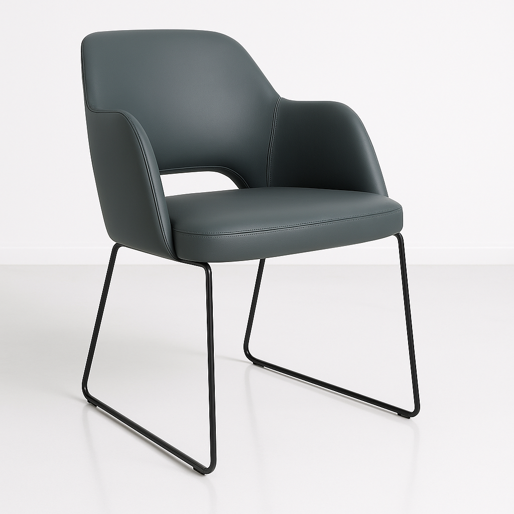 Durafurn Sorbet Chair with Black Sled Base