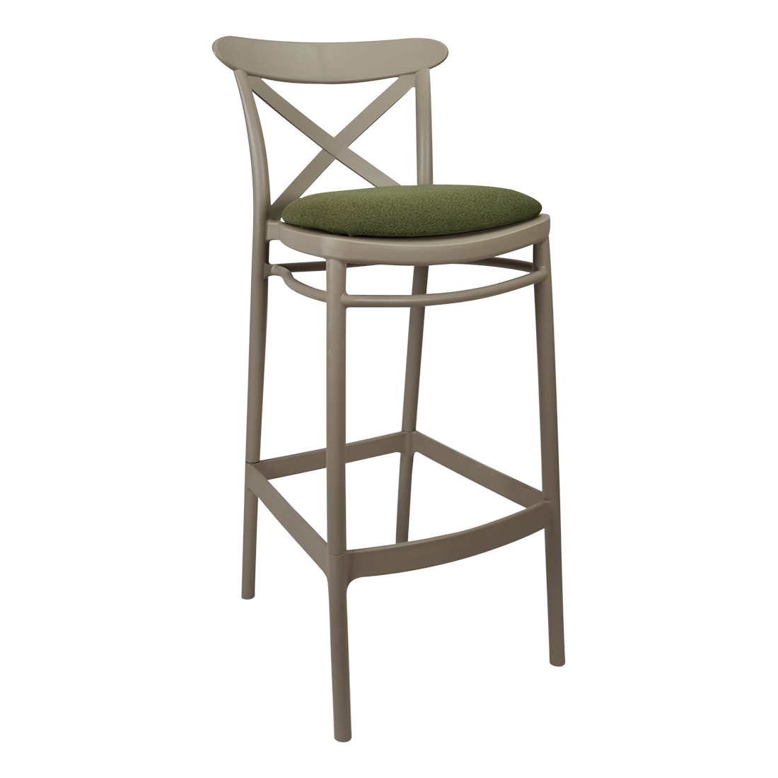 Siesta Cross Back Bar Stools  with Cushion