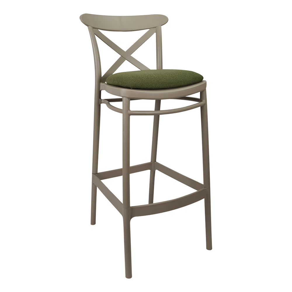 Siesta Cross Back Bar Stools  with Cushion