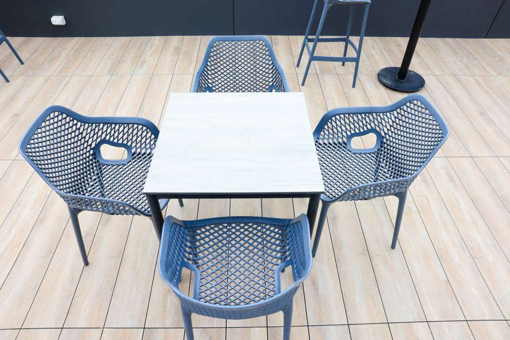 Durafurn Spire Round Leg Table Height Frame