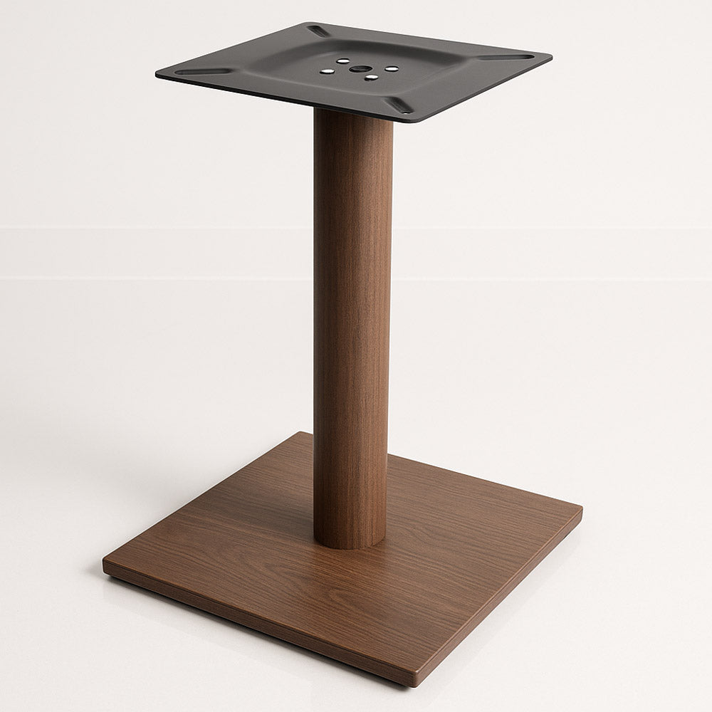 Square Wood Look Table Base