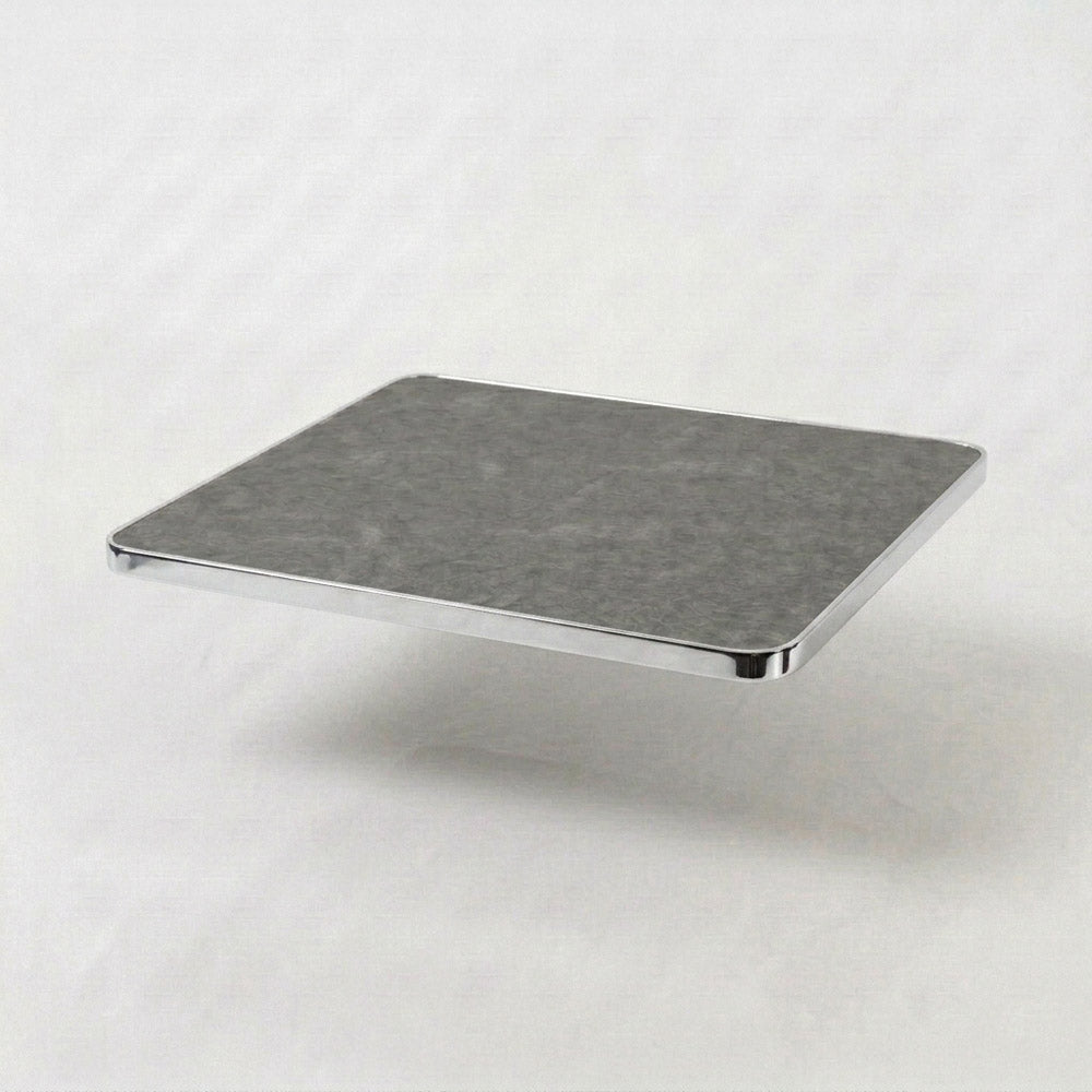 Aluminium Edged Sintered Stone Tabletop - Rust Black