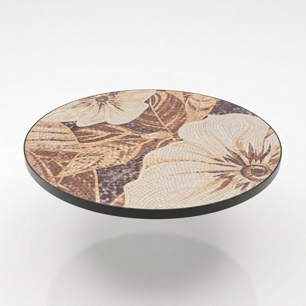 Aluminium Edged Sintered Stone Tabletop - Floral