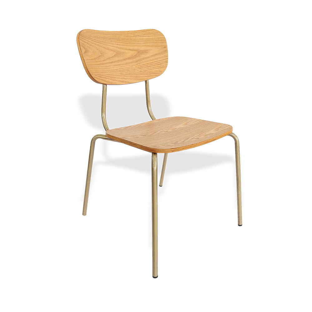 Durafurn Tiramisu Chair - Brass Frame / Ply