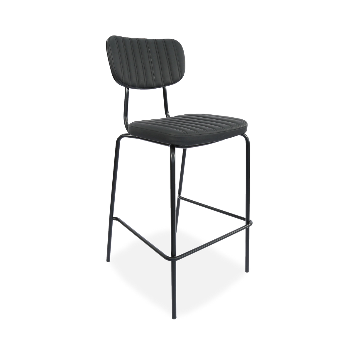 Durafurn Tiramisu Barstool - Black Frame / Upholstered